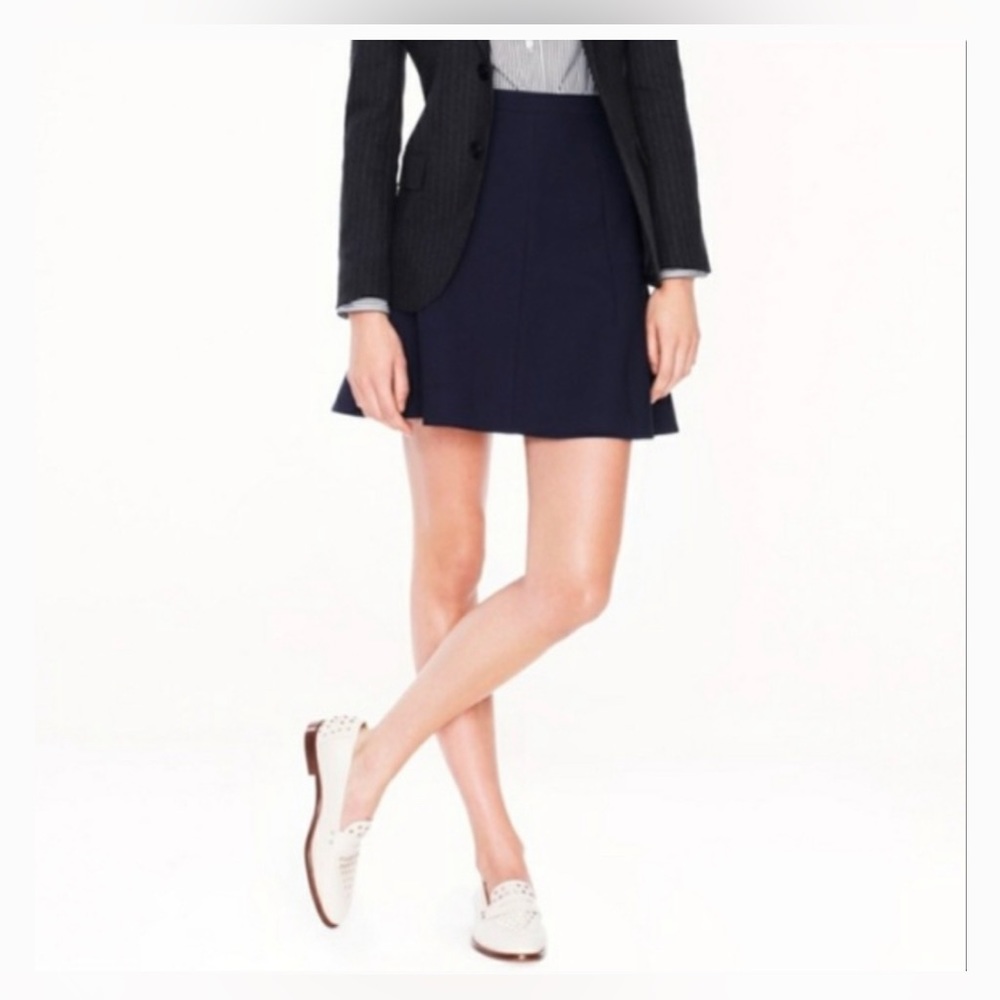 Jcrew navy 00 mini A-line skirt.